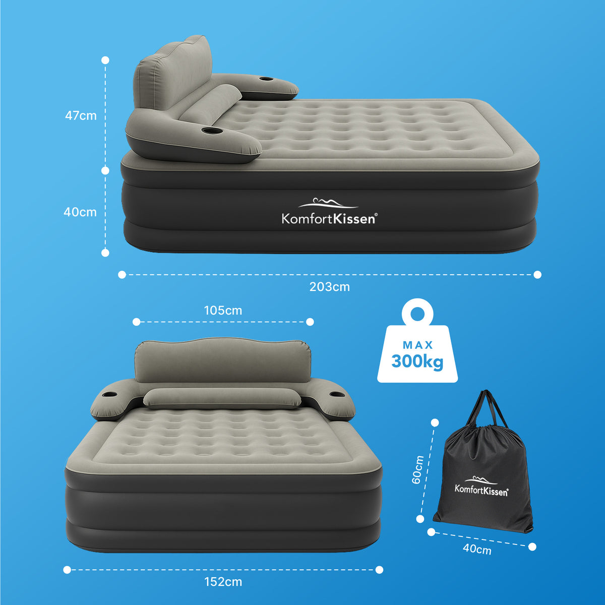 3-in-1 premium-ilmapatja