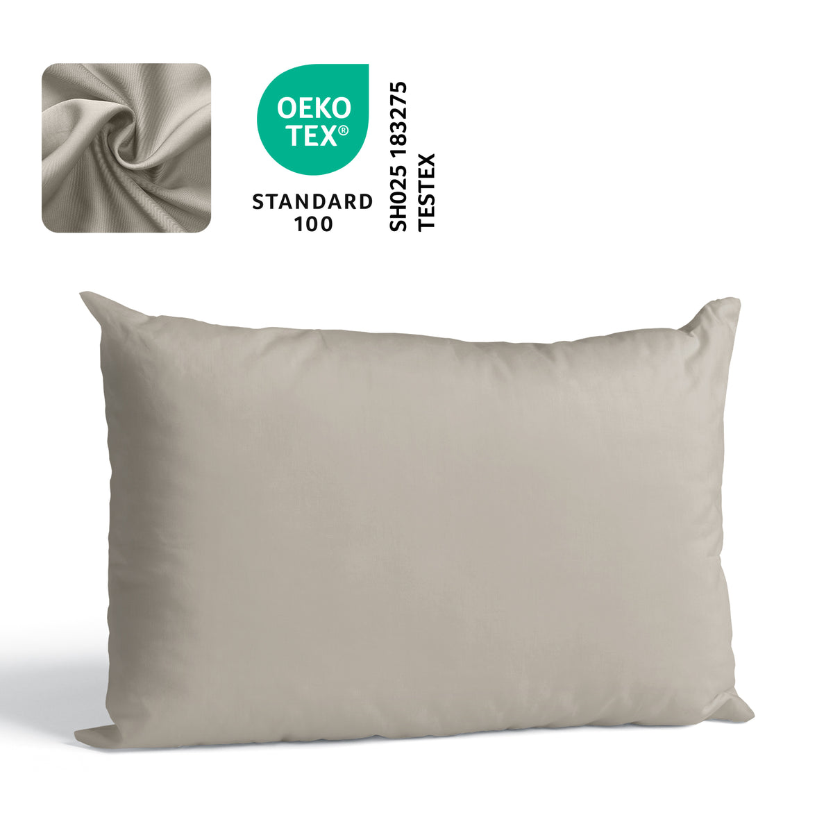 Tyynyliina, puuvilla – 70x50 ja 80x80 cm – OEKO-TEX-sertifioitu