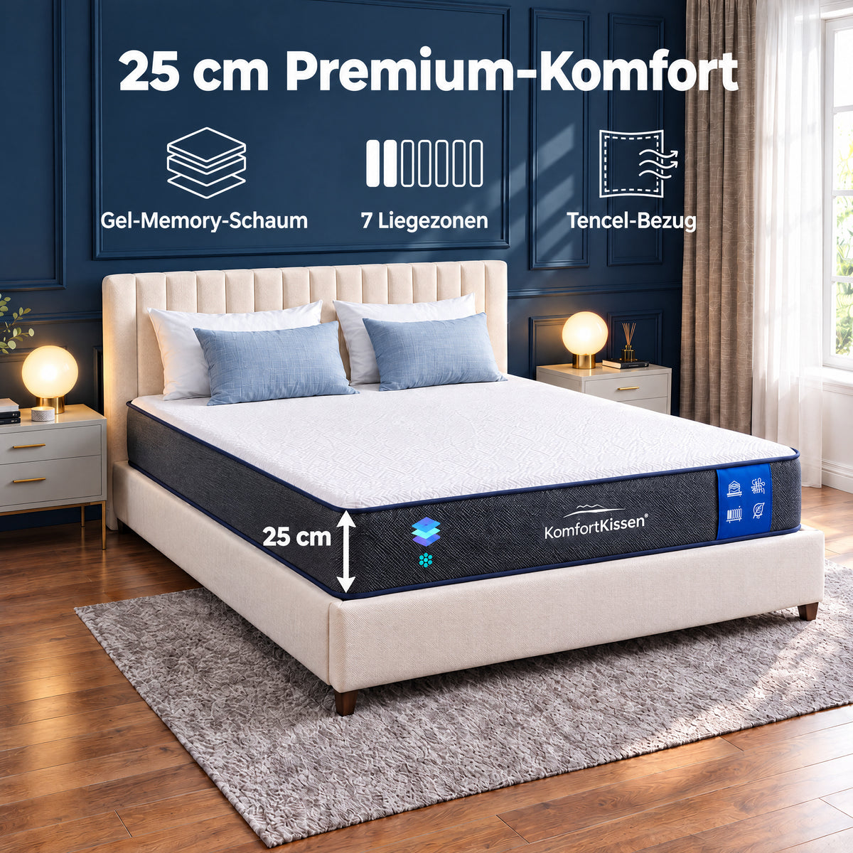 Premium-7-vyöhykkeen mukavuuspatja